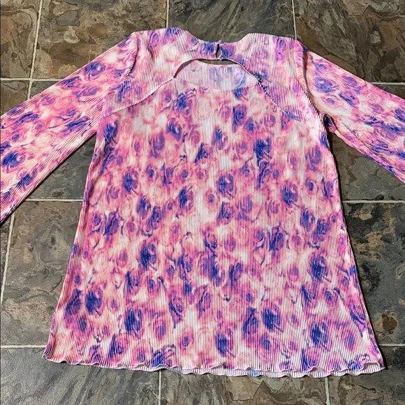 Bar III Pink and Purple Long Sleeve Dress - Picture 7 of 11